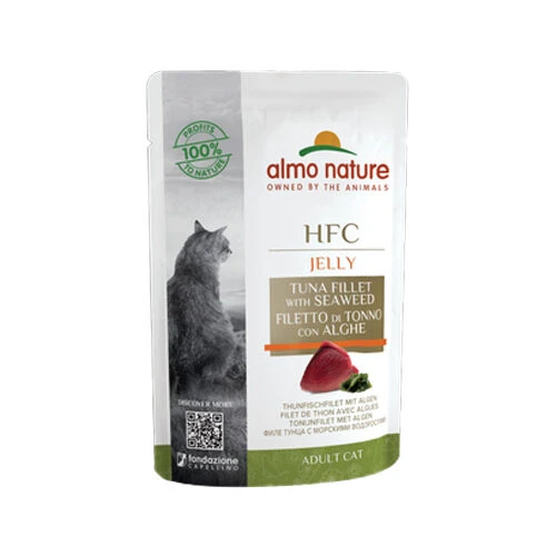 Almo Nature HFC Jelly Kattenvoer - Maaltijdzakje - Tonijnfilet & Algen 4 Almo Nature HFC Jelly Kattenvoer - Maaltijdzakje - Tonijnfilet & Algen - Image 2