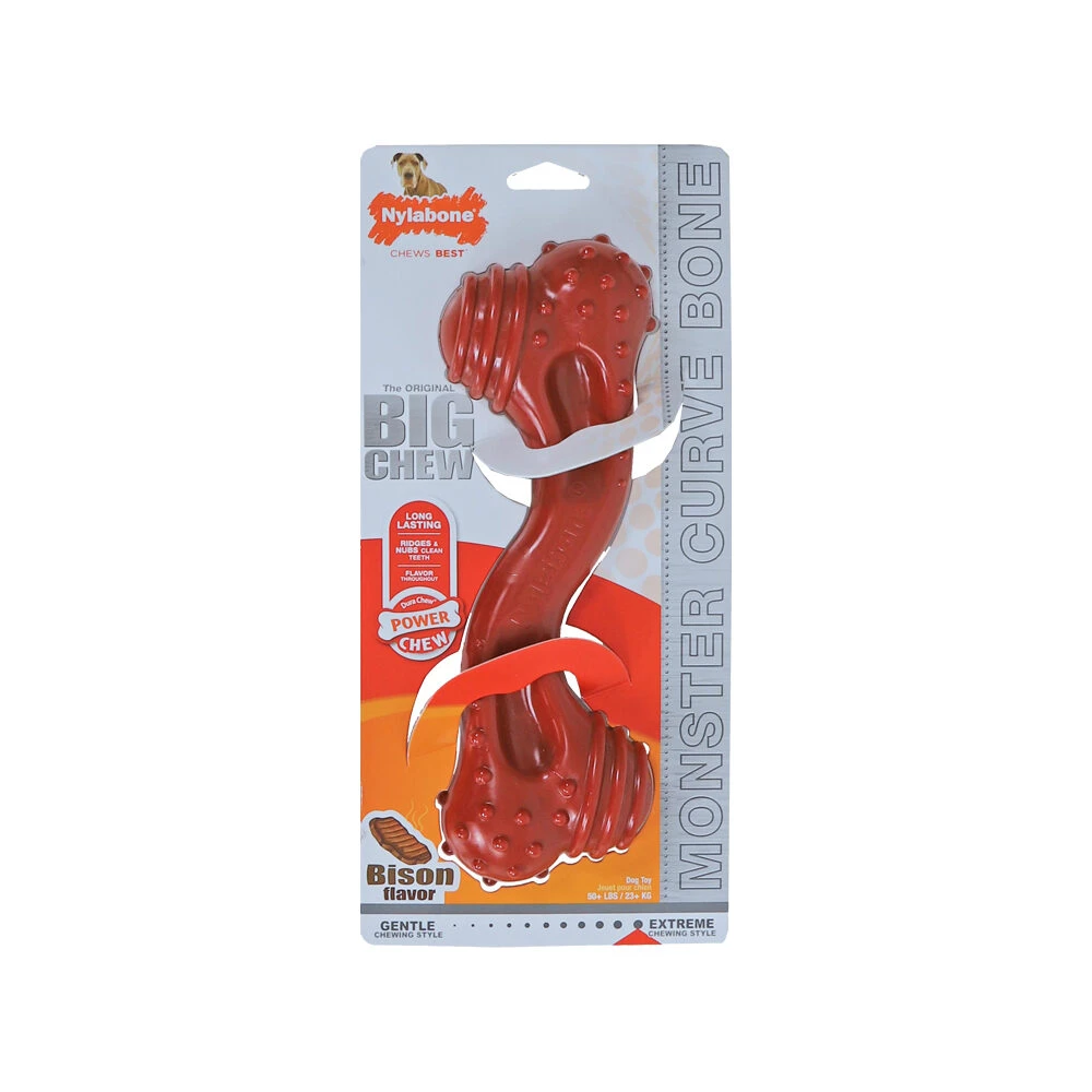 Nylabone - Monster Curve Bone Bison 4 Nylabone - Monster Curve Bone Bison - Afbeelding 2