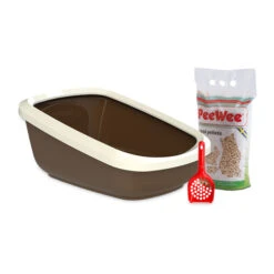 PeeWee EcoGranda - Startpakket -Selecteer Dierenwinkels peewee ecogranda kattenbak startpakket bruinroomwit 49839 0500 none