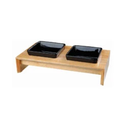 Trixie Voer-Waterbak Set - Keramiek - Hout -Selecteer Dierenwinkels trixie voer waterbak set keramiek hout 178711 1500 none