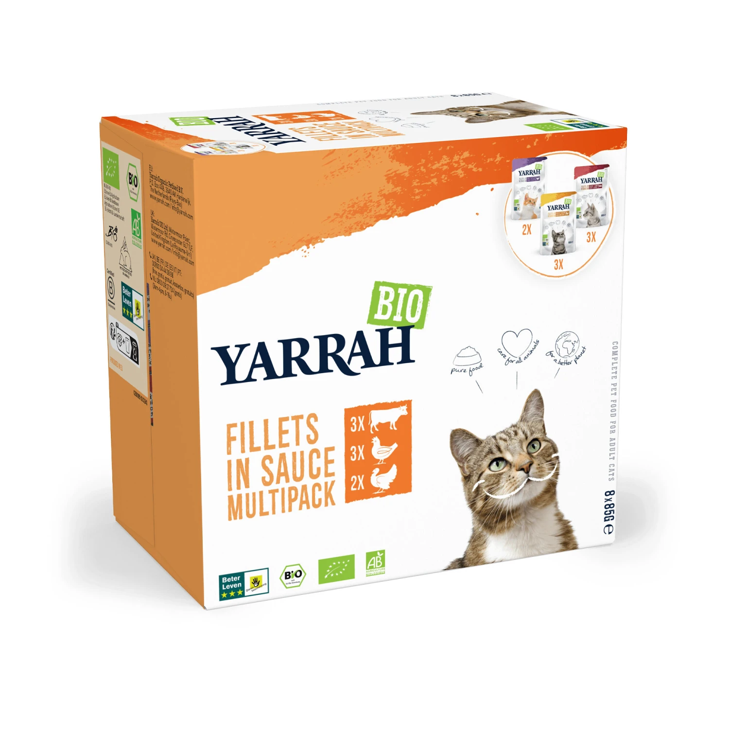Yarrah Bio Cat Fillets In Saus Multipack 4 Yarrah Bio Cat Fillets In Saus Multipack - Image 2